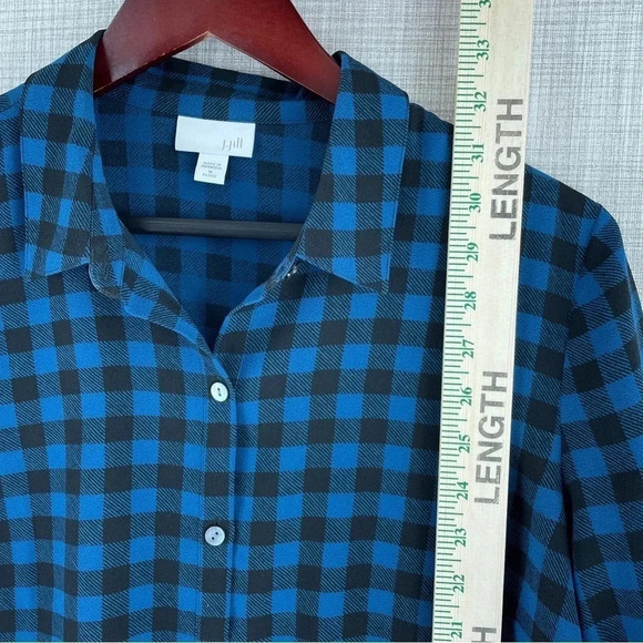 J Jill Long Sleeve Button Down Shirt size M petite 1525 - Picture 3 of 7